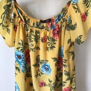 Flowers shirt over the shoulder